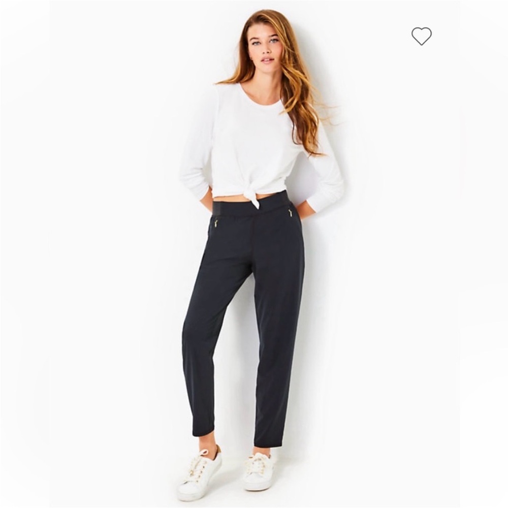 Lilly Pulitzer UPF 50+ Luxletic 28" Run Around Pant Onyx Black